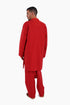 Embroidery long jacket on front and back with pockets